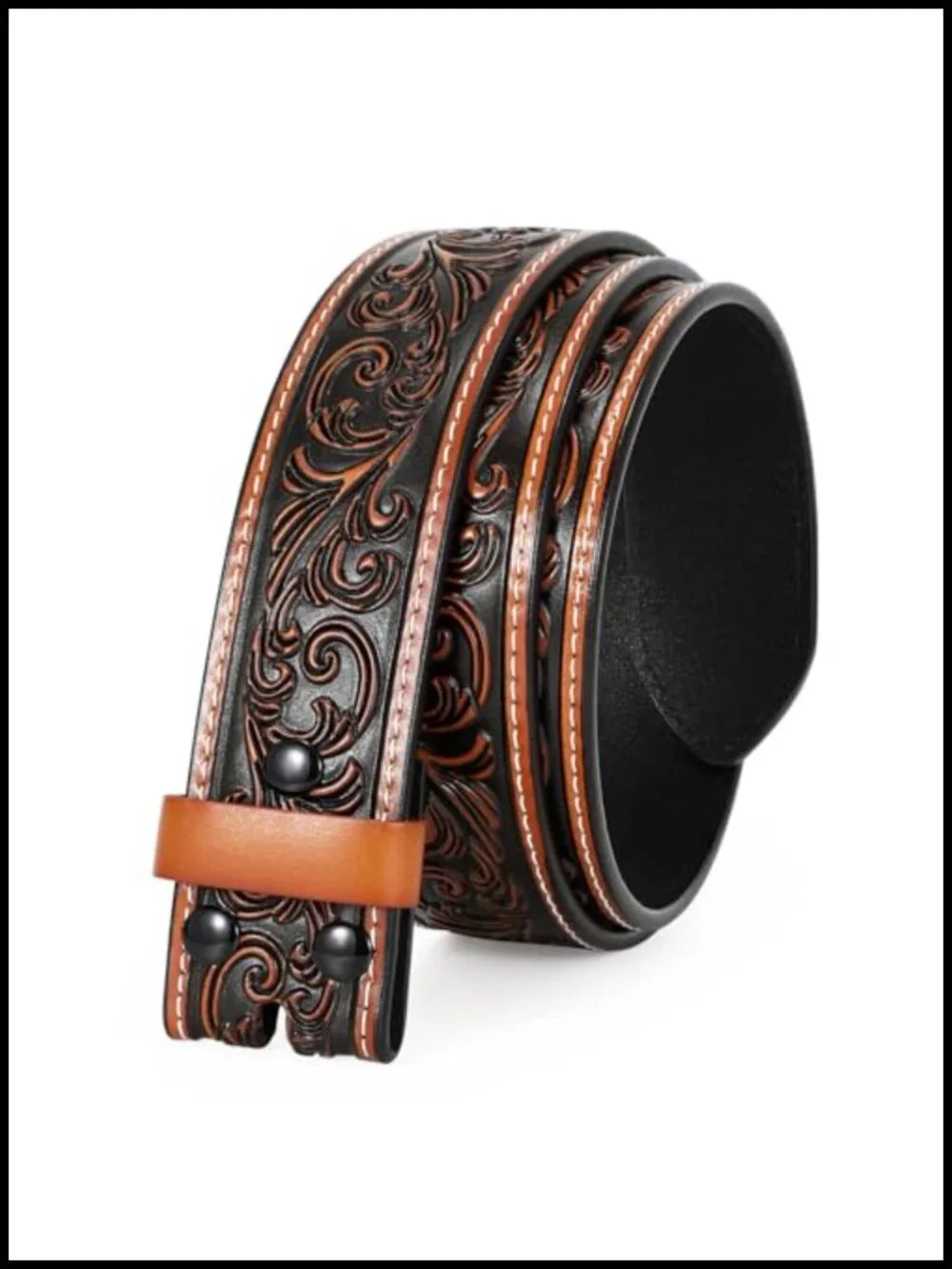 Men's Western Leather Belt Strap Without Buckle 1.5